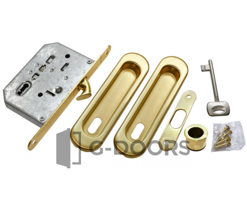 Ручка morelli купе MHS150 WC, комплект для раздвижных дверей с фиксатором Ручка morelli купе MHS150 WC, комплект для раздвижных дверей с фиксатором